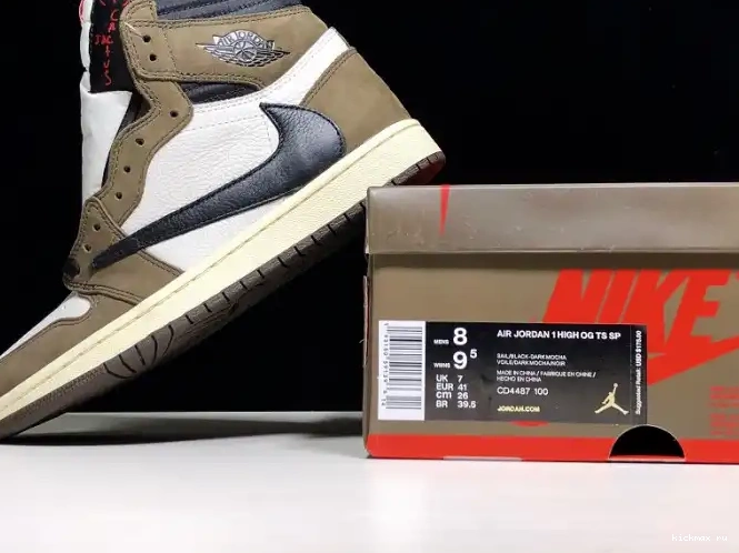 Rep MAX CD4487 Scott Jordan OG 1 Travis 100 - Air High 'Mocha' Retro x 0430